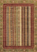 Machine Washable Southwestern Brown Country Rug, wshabs550brn