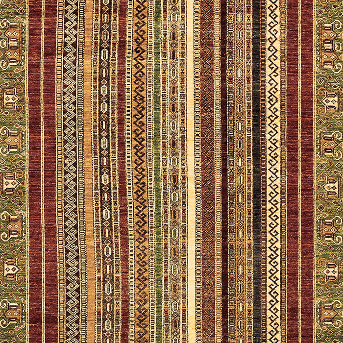 Machine Washable Southwestern Brown Country Rug, wshabs550brn