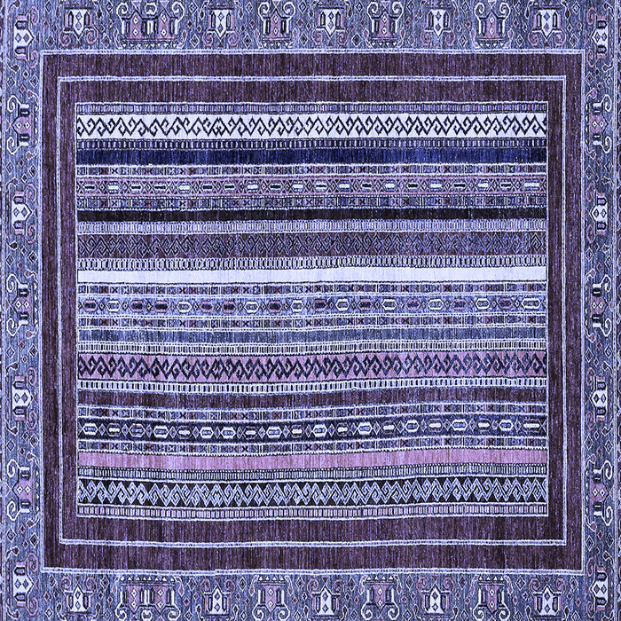 Square Southwestern Blue Country Rug, abs550blu