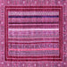 Square Machine Washable Southwestern Pink Country Rug, wshabs550pnk