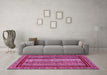 Machine Washable Southwestern Pink Country Rug in a Living Room, wshabs550pnk