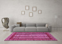 Machine Washable Southwestern Pink Country Rug, wshabs550pnk