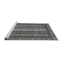 Sideview of Machine Washable Southwestern Gray Country Rug, wshabs550gry