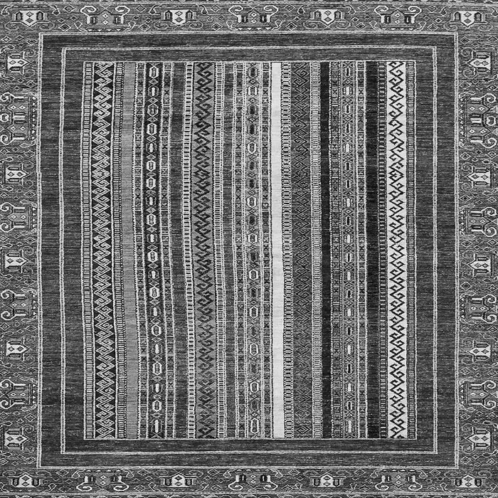Square Southwestern Gray Country Rug, abs550gry
