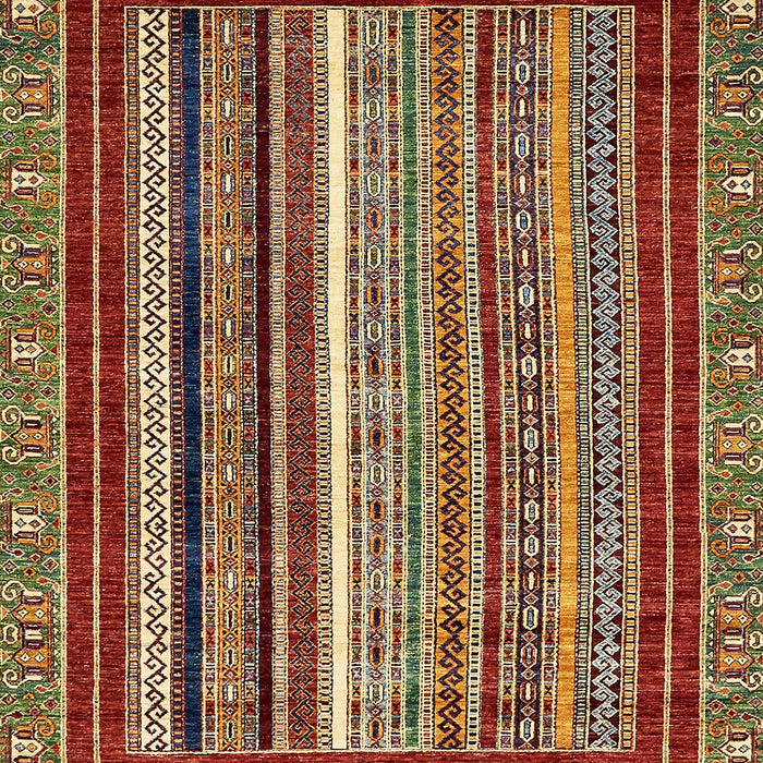 Abstract Saffron Red Southwestern Rug, abs550