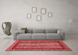 Country Red Washable Rugs
