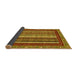 Sideview of Southwestern Yellow Country Rug, abs550yw