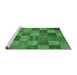 Sideview of Machine Washable Oriental Emerald Green Modern Area Rugs, wshabs5510emgrn