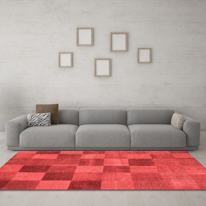 Modern Red Washable Rugs