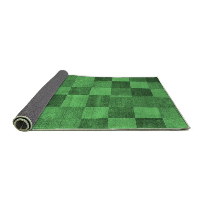 Sideview of Oriental Emerald Green Modern Rug, abs5510emgrn