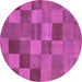 Round Oriental Purple Modern Rug, abs5510pur