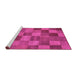 Sideview of Machine Washable Oriental Pink Modern Rug, wshabs5510pnk