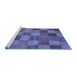 Sideview of Machine Washable Oriental Blue Modern Rug, wshabs5510blu