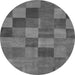 Round Machine Washable Oriental Gray Modern Rug, wshabs5510gry