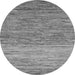 Round Machine Washable Oriental Gray Modern Rug, wshabs5511gry