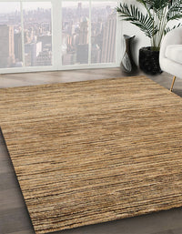 Abstract Light Brown Oriental Rug, abs5511