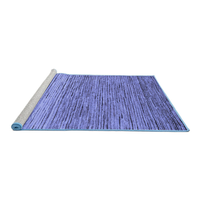 Sideview of Machine Washable Oriental Blue Modern Rug, wshabs5511blu