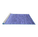 Sideview of Machine Washable Oriental Blue Modern Rug, wshabs5511blu