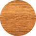 Round Oriental Orange Modern Rug, abs5511org