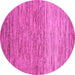 Round Oriental Pink Modern Rug, abs5511pnk