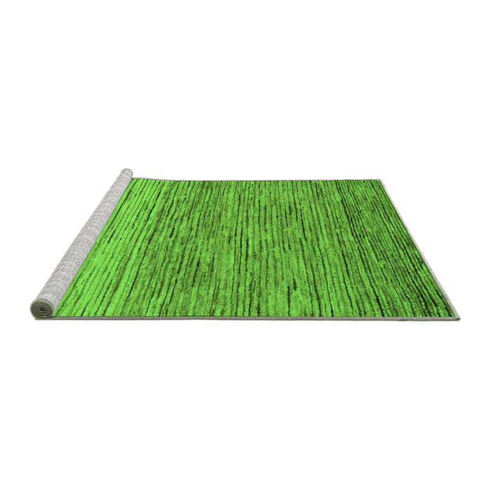 Sideview of Machine Washable Oriental Green Modern Area Rugs, wshabs5511grn