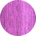 Round Machine Washable Oriental Purple Modern Area Rugs, wshabs5511pur