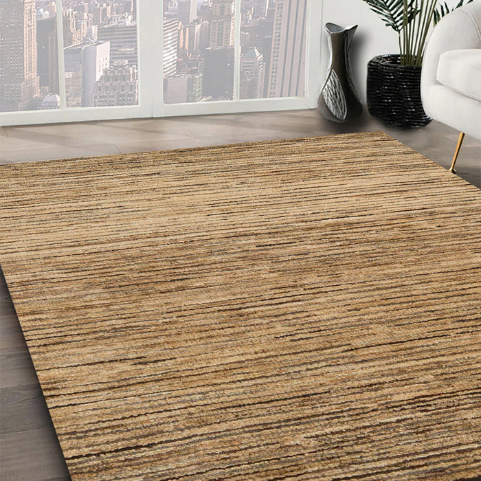 Machine Washable Abstract Light Brown Rug in a Family Room, wshabs5511