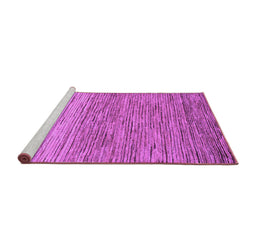 Sideview of Machine Washable Oriental Purple Modern Area Rugs, wshabs5511pur
