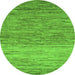 Round Oriental Green Modern Rug, abs5511grn