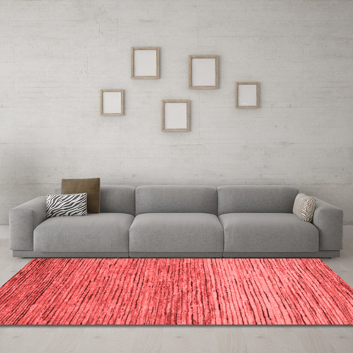 Modern Red Washable Rugs