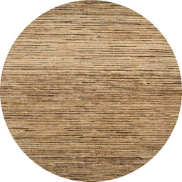 Round Machine Washable Abstract Light Brown Rug, wshabs5511