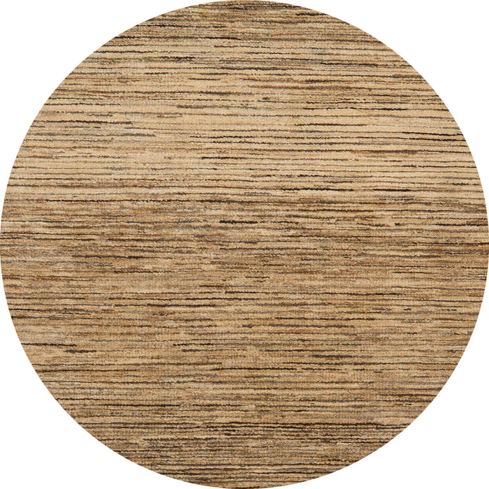 Round Machine Washable Abstract Light Brown Rug, wshabs5511