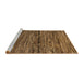 Sideview of Machine Washable Abstract Cinnamon Brown Rug, wshabs5512