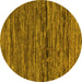 Round Oriental Yellow Modern Rug, abs5512yw