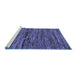 Sideview of Machine Washable Oriental Blue Modern Rug, wshabs5512blu