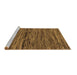 Sideview of Machine Washable Oriental Brown Modern Rug, wshabs5512brn