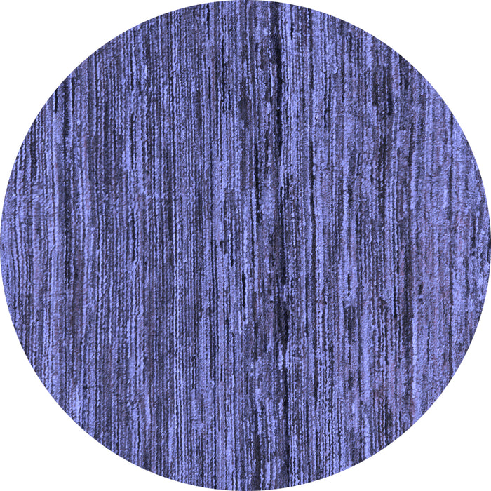 Round Oriental Blue Modern Rug, abs5512blu