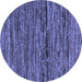 Round Oriental Blue Modern Rug, abs5512blu