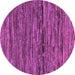 Round Machine Washable Oriental Purple Modern Area Rugs, wshabs5512pur