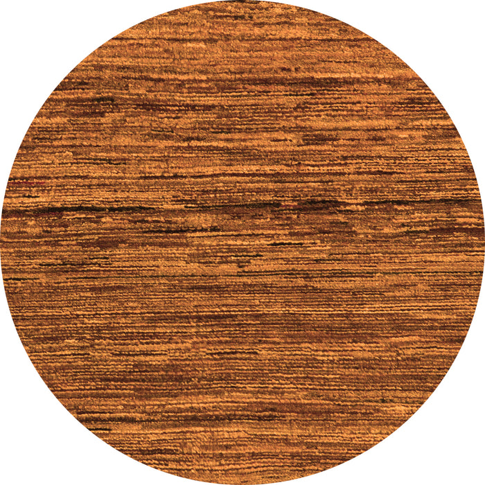 Round Oriental Orange Modern Rug, abs5512org