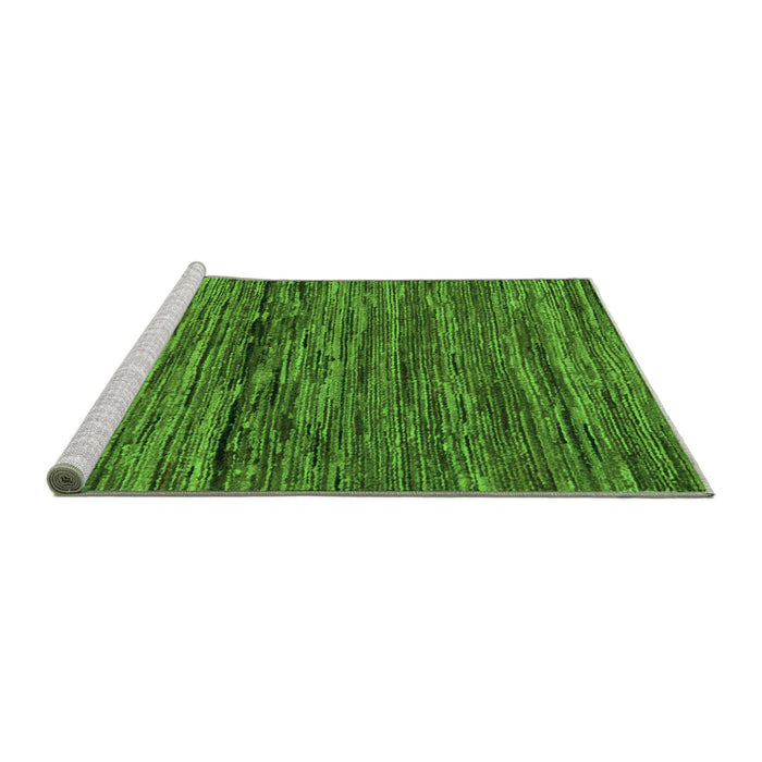 Sideview of Machine Washable Oriental Green Modern Area Rugs, wshabs5512grn