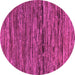 Round Oriental Pink Modern Rug, abs5512pnk