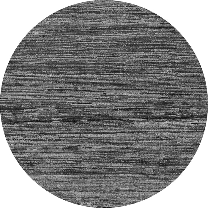 Round Machine Washable Oriental Gray Modern Rug, wshabs5512gry