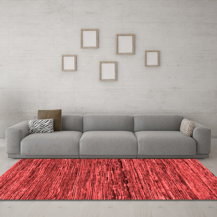 Modern Red Washable Rugs
