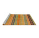 Sideview of Machine Washable Abstract Red Rug, wshabs5513
