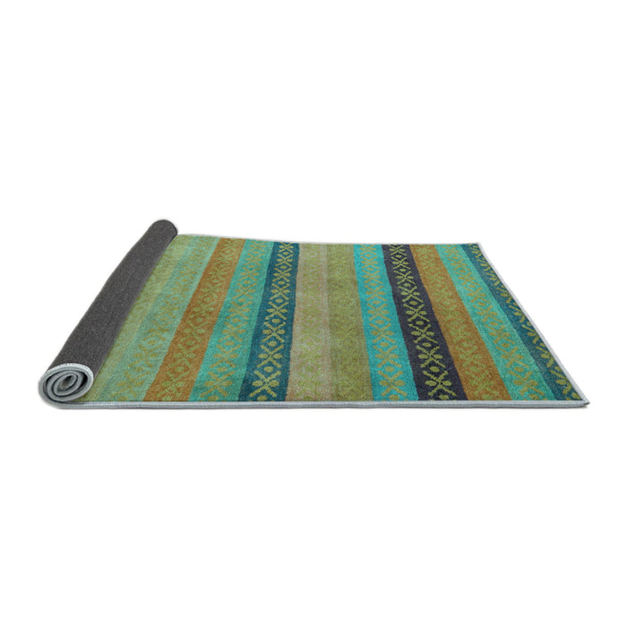 Sideview of Oriental Light Blue Modern Rug, abs5513lblu