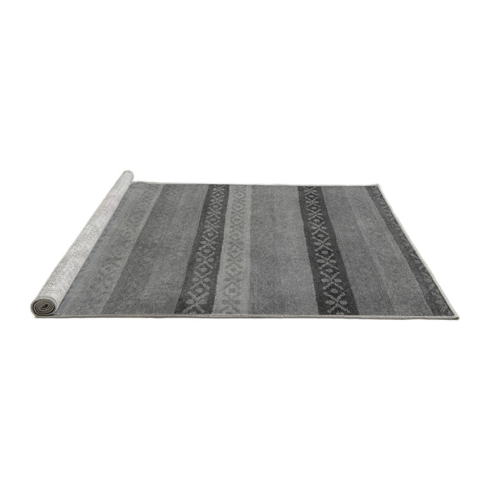 Sideview of Machine Washable Oriental Gray Modern Rug, wshabs5513gry