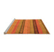 Sideview of Machine Washable Oriental Orange Modern Area Rugs, wshabs5513org