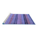 Sideview of Machine Washable Oriental Blue Modern Rug, wshabs5513blu