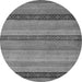 Round Oriental Gray Modern Rug, abs5513gry